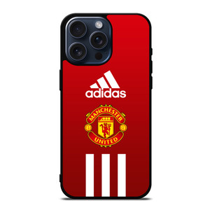 MANCHESTER UNITED FC ADIDAS STRIPES iPhone 15 Pro Max Case Cover