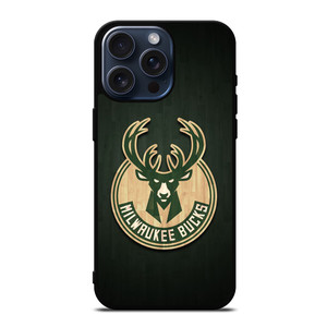 MILWAUKEE BUCKS WOODEN LOGO iPhone 15 Pro Max Case Cover