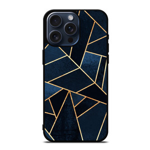 NAVY STONE CERAMIC ABSTRACT iPhone 15 Pro Max Case Cover