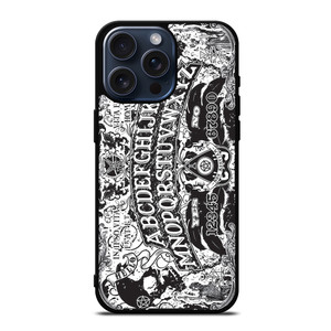 OUIJA BOARD BLACK AND WHITE iPhone 15 Pro Max Case Cover OUIJA BOARD BLACK AND WHITE iPhone 15 Pro Max Case Cover