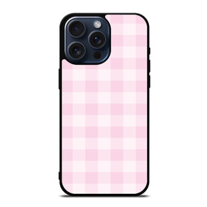 PINK PLAID PATTERN iPhone 15 Pro Max Case Cover