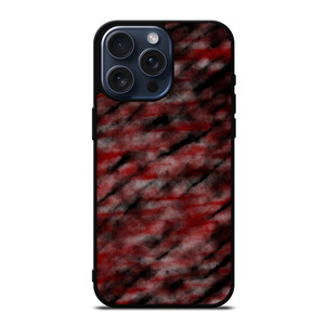 RED BLACK TIE DYE PATTERN iPhone 15 Pro Max Case Cover