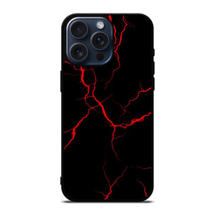 RED NEON LIGHTNING PATTERN iPhone 15 Pro Max Case Cover