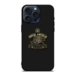 ROYAL ENFIELD VINTAGE LOGO CARBON iPhone 15 Pro Max Case Cover