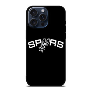 SAN ANTONIO SPURS LOGO BLACK iPhone 15 Pro Max Case Cover