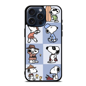 SNOOPY THE PEANUTS CHARLIE BROWN CARTOON iPhone 15 Pro Max Case Cover