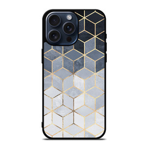 SOFT BLUE GRADIENT CUBES iPhone 15 Pro Max Case Cover