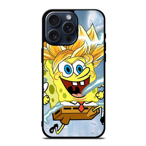 SPONGEBOB DRAGON BALL SAIYAN iPhone 15 Pro Max Case Cover