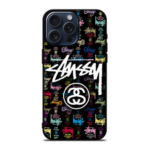 STUSSY COLLAGE LOGO iPhone 15 Pro Max Case Cover