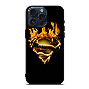 SUPERMAN LOGO FIRE iPhone 15 Pro Max Case Cover SUPERMAN LOGO FIRE iPhone 15 Pro Max Case Cover