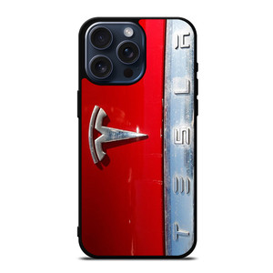 TESLA METAL EMBLEM iPhone 15 Pro Max Case Cover