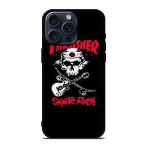 THRASHER SKATEBOARD MAGAZINE SKULL iPhone 15 Pro Max Case Cover THRASHER SKATEBOARD MAGAZINE SKULL iPhone 15 Pro Max Case Cover