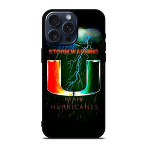 UM MIAMI HURRICANES NFL iPhone 15 Pro Max Case Cover