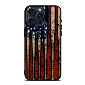 USA FLAG AMERICAN BASEBALL iPhone 15 Pro Max Case Cover