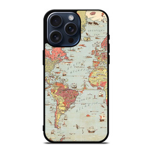 VINTAGE MAP iPhone 15 Pro Max Case Cover
