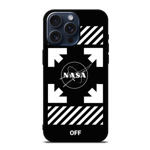 WHITE NASA OFF iPhone 15 Pro Max Case Cover