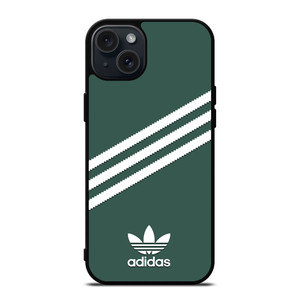 ADIDAS ORIGINALS STRIPES GREEN iPhone 15 Plus Case Cover ADIDAS ORIGINALS STRIPES GREEN iPhone 15 Plus Case Cover