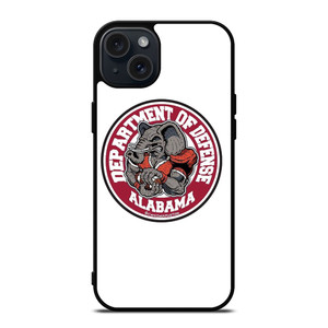 ALABAMA CRIMSON TIDE BAMA LOGO DEFENCE DEPARTMENT iPhone 15 Plus Case Cover