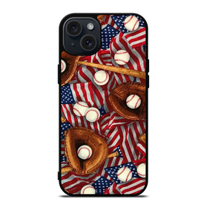 AMERICAN BASEBALL ABSTRACT iPhone 15 Plus Case Cover AMERICAN BASEBALL ABSTRACT iPhone 15 Plus Case Cover
