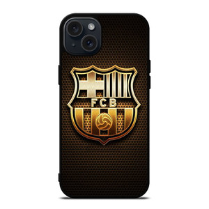 BARCELONA FC GOLD LOGO iPhone 15 Plus Case Cover BARCELONA FC GOLD LOGO iPhone 15 Plus Case Cover