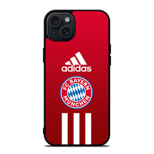 BAYERN MUNCHEN FC ADIDAS STRIPES iPhone 15 Plus Case Cover BAYERN MUNCHEN FC ADIDAS STRIPES iPhone 15 Plus Case Cover