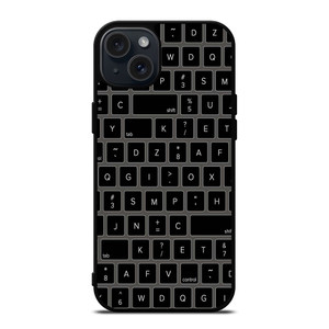 BLACK KEYBOARD PATTERN iPhone 15 Plus Case Cover BLACK KEYBOARD PATTERN iPhone 15 Plus Case Cover