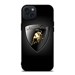 BLACK LAMBORGHINI LOGO iPhone 15 Plus Case Cover BLACK LAMBORGHINI LOGO iPhone 15 Plus Case Cover
