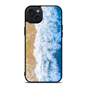 BLUE BEACH WAVES iPhone 15 Plus Case Cover BLUE BEACH WAVES iPhone 15 Plus Case Cover