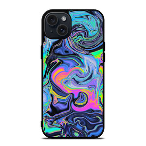 BLUE LIQUID CHROME iPhone 15 Plus Case Cover