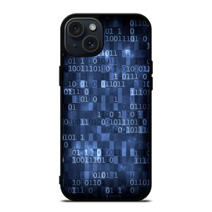 BLUE STYLISH BINARY CODE iPhone 15 Plus Case Cover BLUE STYLISH BINARY CODE iPhone 15 Plus Case Cover