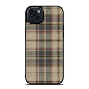 BROWN TARTAN PLAID PATTERN iPhone 15 Plus Case Cover BROWN TARTAN PLAID PATTERN iPhone 15 Plus Case Cover