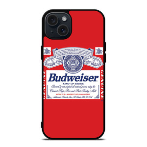 BUDWEISER KING OF BEER EMBLEM iPhone 15 Plus Case Cover BUDWEISER KING OF BEER EMBLEM iPhone 15 Plus Case Cover