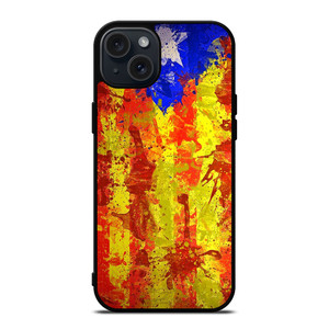 CATALONIA FLAG BRUSHES iPhone 15 Plus Case Cover CATALONIA FLAG BRUSHES iPhone 15 Plus Case Cover