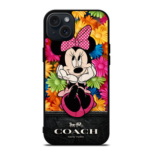 COACH MINNIE MOUSE FLOWER iPhone 15 Plus Case Cover COACH MINNIE MOUSE FLOWER iPhone 15 Plus Case Cover