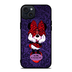 COACH MINNIE MOUSE PURPLE iPhone 15 Plus Case Cover COACH MINNIE MOUSE PURPLE iPhone 15 Plus Case Cover