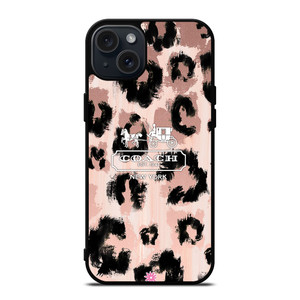 COACH NEW YORK LEOPARD SKIN iPhone 15 Plus Case Cover
