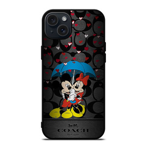 COACH NEW YORK MICKEY MINNIE MOUSE UMBRELLA iPhone 15 Plus Case Cover