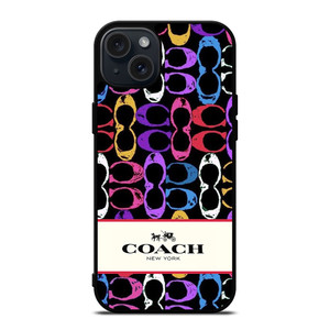 COACH NEW YORK PATTERN COLOR iPhone 15 Plus Case Cover