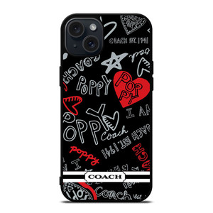 COACH NEW YORK POPPY iPhone 15 Plus Case Cover COACH NEW YORK POPPY iPhone 15 Plus Case Cover