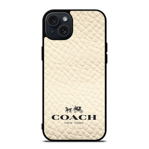 COACH NEW YORK WHITE iPhone 15 Plus Case Cover COACH NEW YORK WHITE iPhone 15 Plus Case Cover
