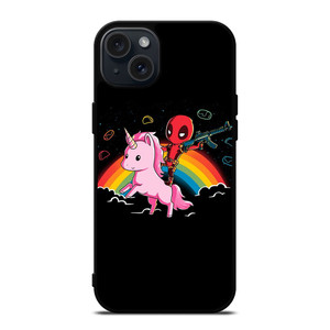 DEADPOOL AND UNICORN CUTE iPhone 15 Plus Case Cover DEADPOOL AND UNICORN CUTE iPhone 15 Plus Case Cover