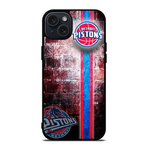 DETROIT PISTONS WALL LOGO iPhone 15 Plus Case Cover DETROIT PISTONS WALL LOGO iPhone 15 Plus Case Cover