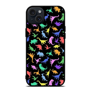 DINOSAUR COLORFUL PATTERN iPhone 15 Plus Case Cover