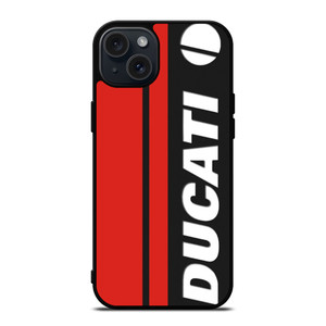 DUCATI MOTOR VERTICAL LOGO iPhone 15 Plus Case Cover