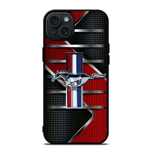 FORD MUSTANG METAL LOGO iPhone 15 Plus Case Cover FORD MUSTANG METAL LOGO iPhone 15 Plus Case Cover
