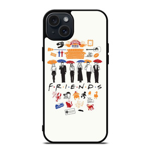 FRIENDS TV SHOW CLIP ART iPhone 15 Plus Case Cover