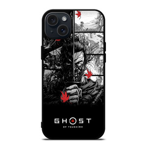 GHOST OF TSUSHIMA LOGO BLACK WHITE iPhone 15 Plus Case Cover