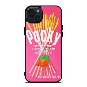 GLICO POCKY STRAWBERRY iPhone 15 Plus Case Cover