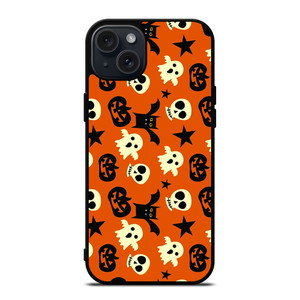 HALLOWEEN GHOST PATTERN iPhone 15 Plus Case Cover