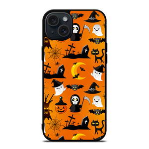 HAPPY HALLOWEEN CARTOON PATERN iPhone 15 Plus Case Cover HAPPY HALLOWEEN CARTOON PATERN iPhone 15 Plus Case Cover